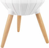 Dunguan White Ribbed Wood Planter-Decor-Parc Decor