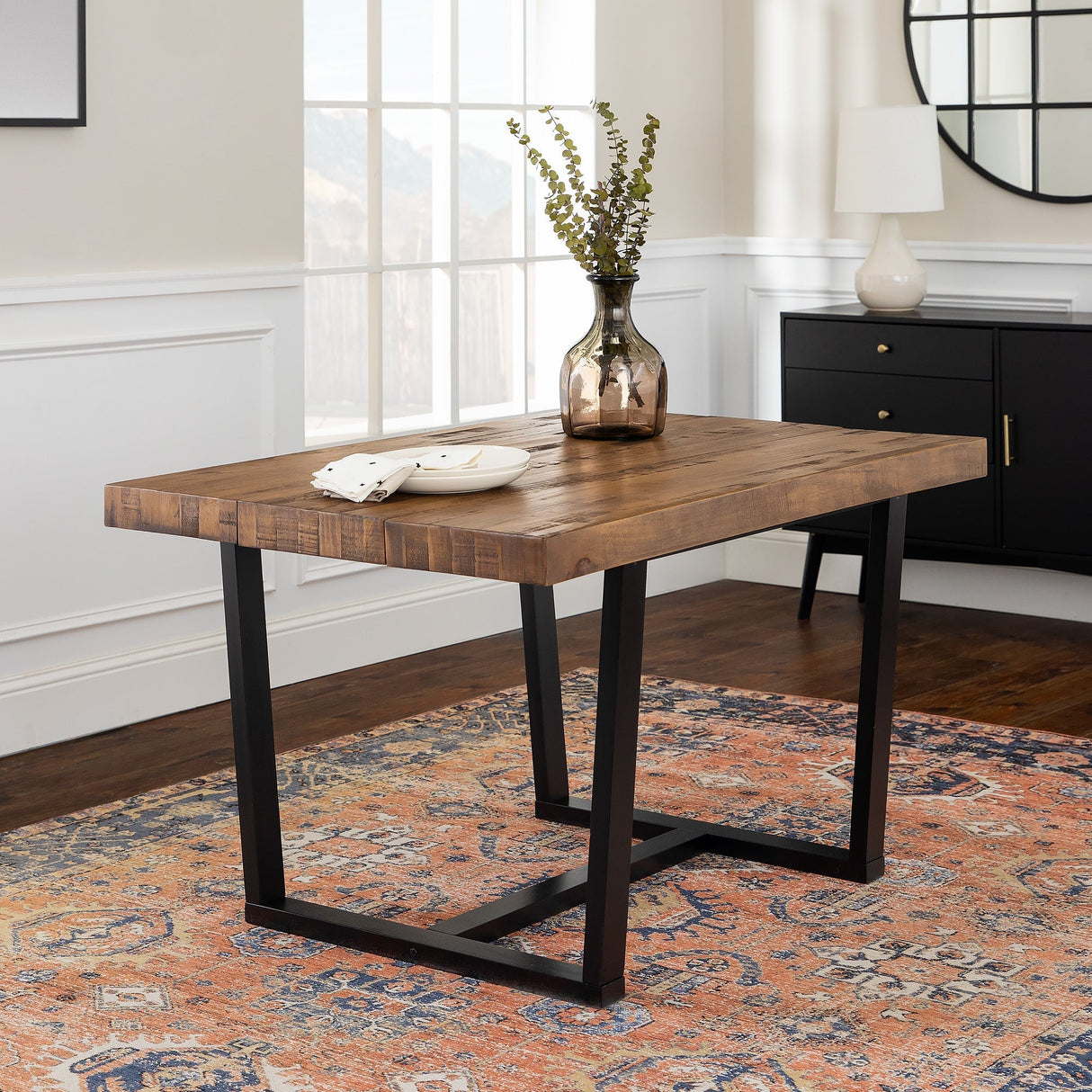 Durango Distressed Wood Dining Table-Dining / Kitchen-Parc Decor
