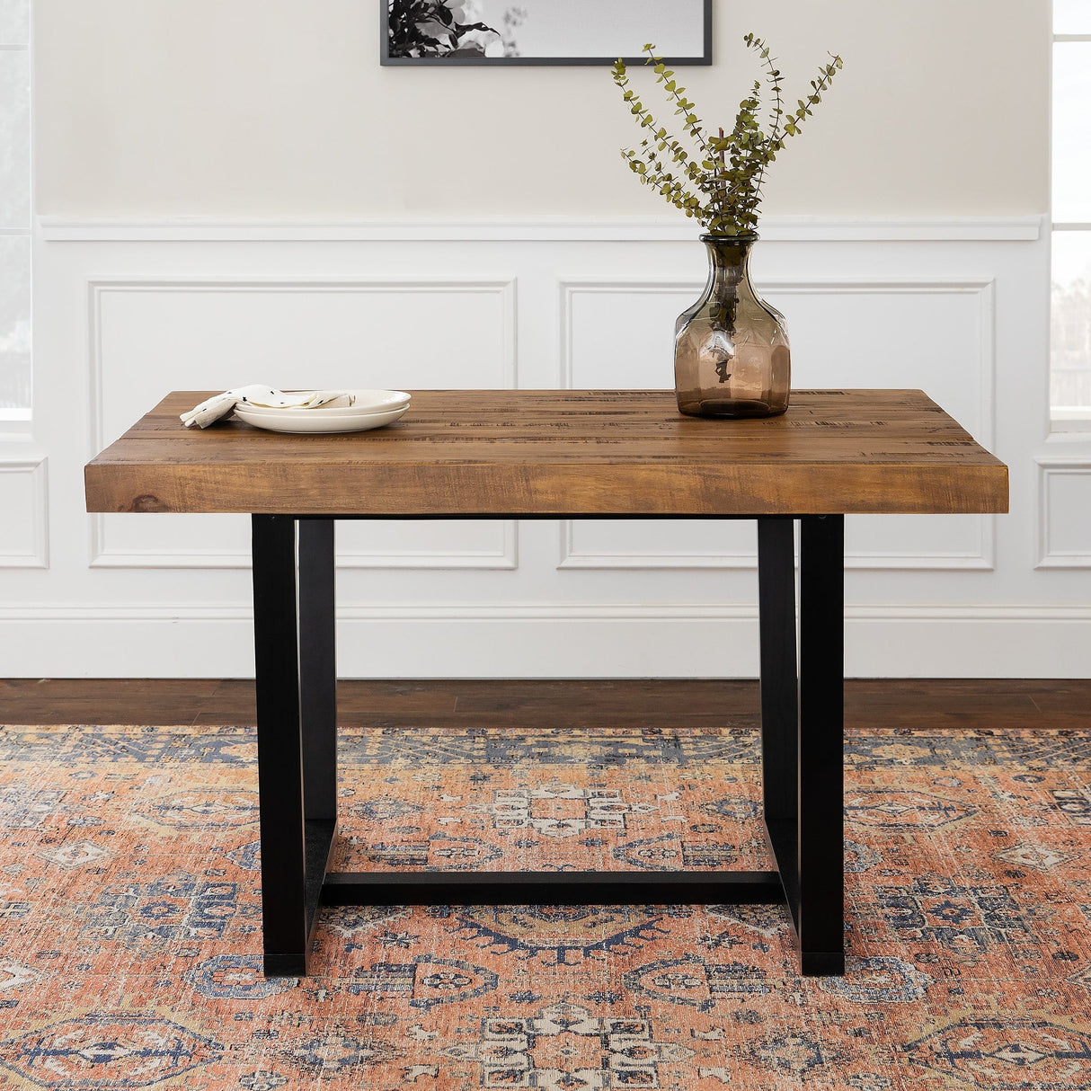 Durango Distressed Wood Dining Table-Dining / Kitchen-Parc Decor