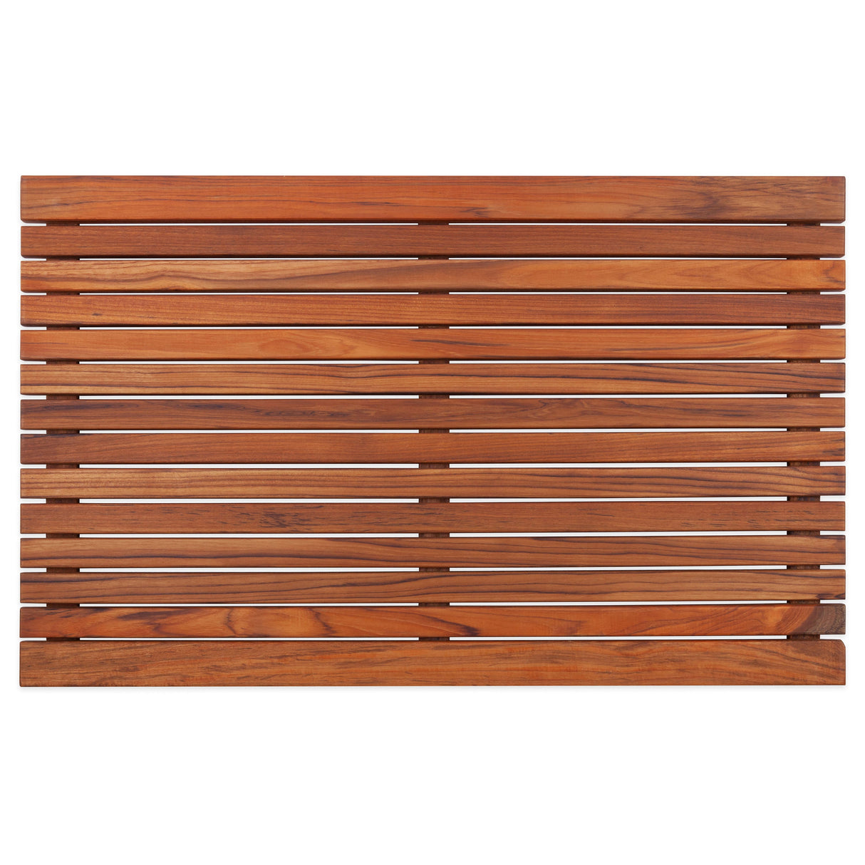 Durango Oiled Teak Shower and Bath Mat with Wide End Slat-Bath Mat-Parc Decor