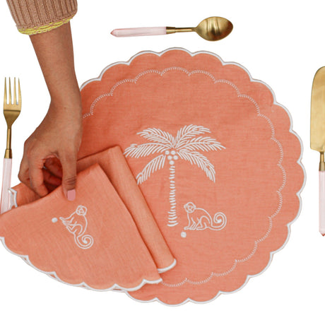 Dusky Rose Simia Linen Placemats – Set of 4