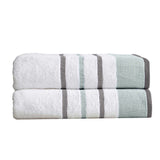 Decorative Cotton Stripe Bath Towel Set - Noelle Collection