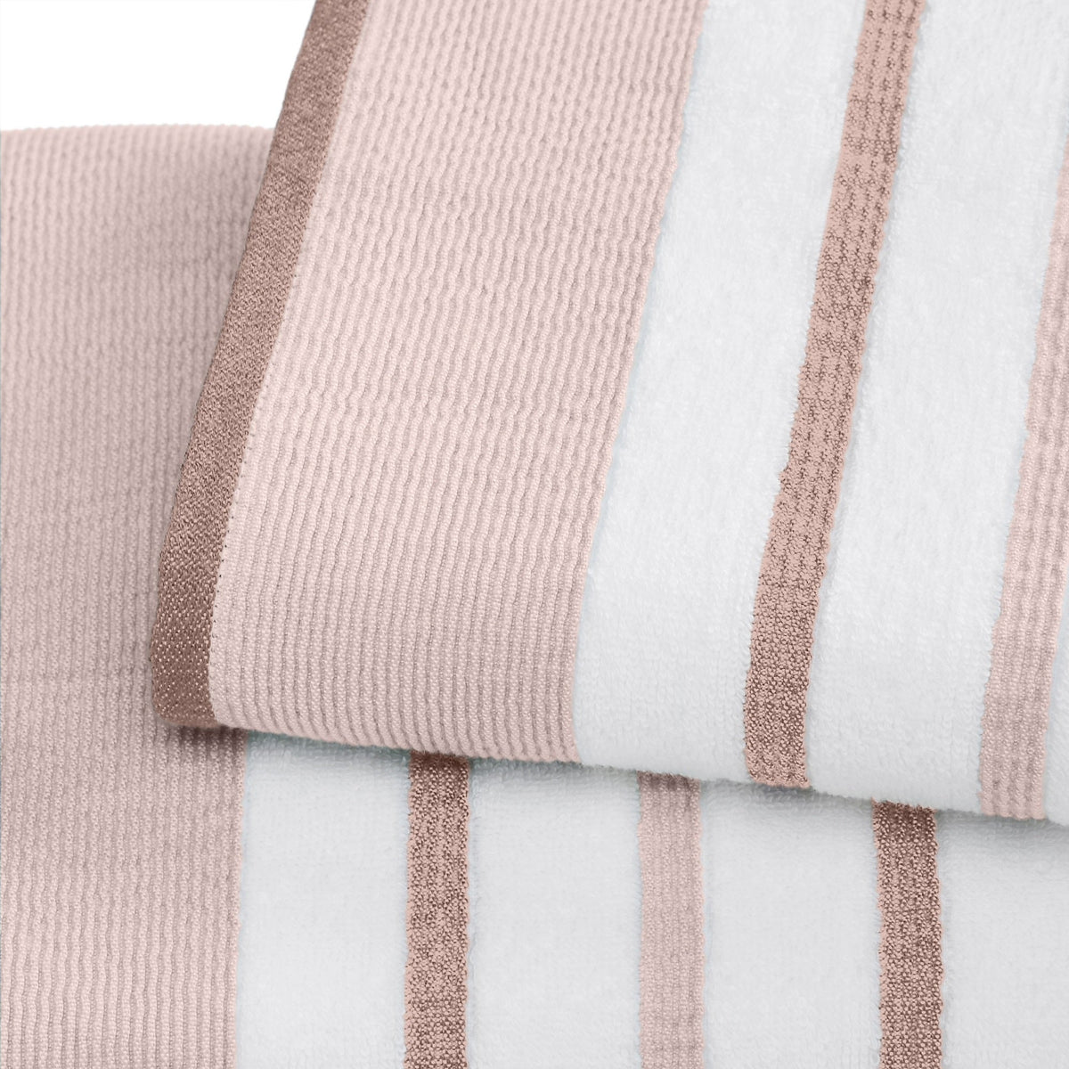 Decorative Cotton Stripe Bath Towel Set - Noelle Collection