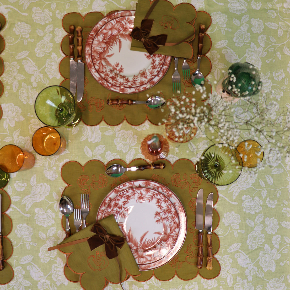 Earthen Pine Napkin - Set of 4-Napkin-Parc Decor