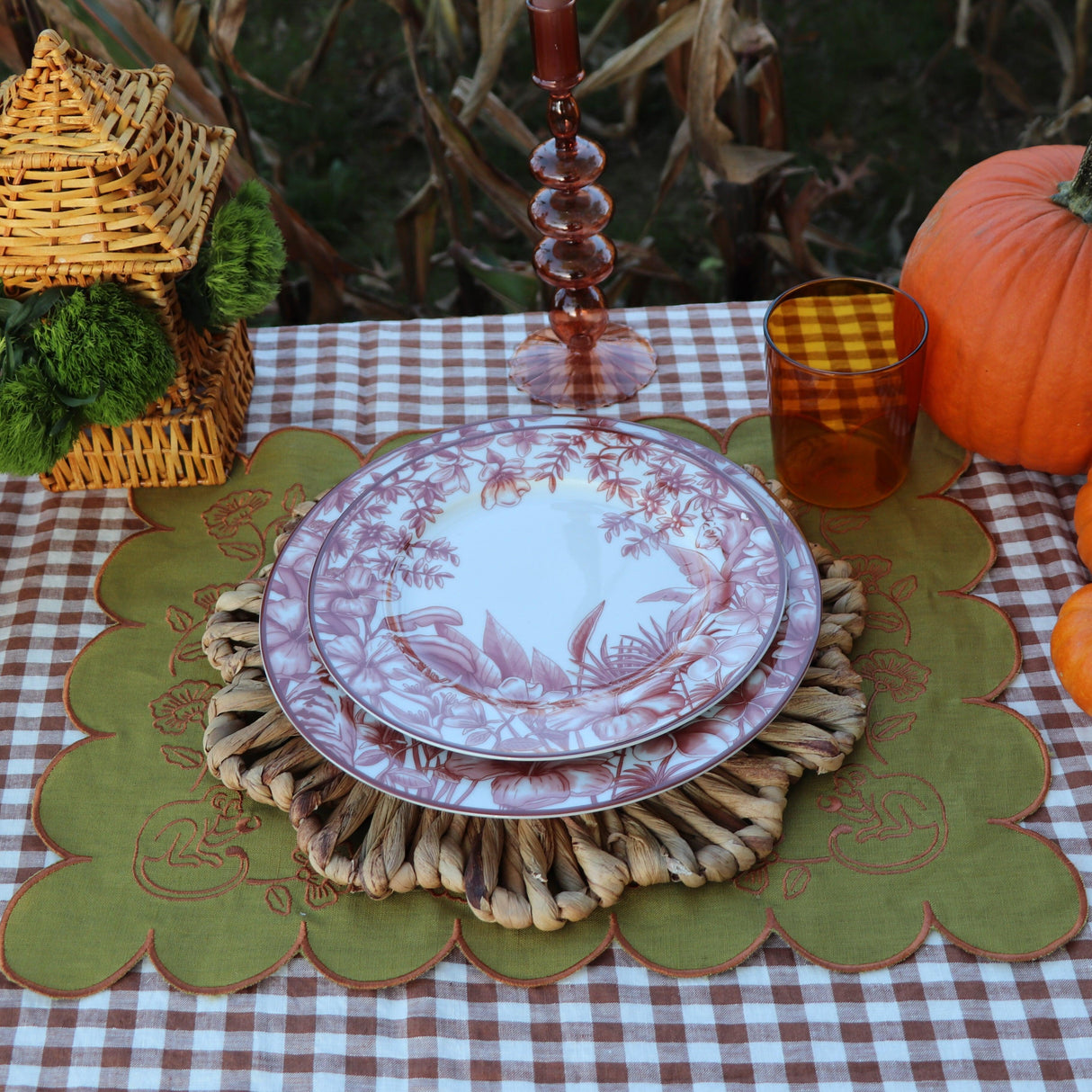 Earthen Pine Placemat - Set of 4-Placemat-Parc Decor