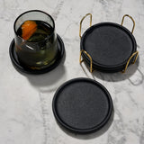 Earthenware Coasters with Stand Set of 4-product_type::coasters-Parc Decor