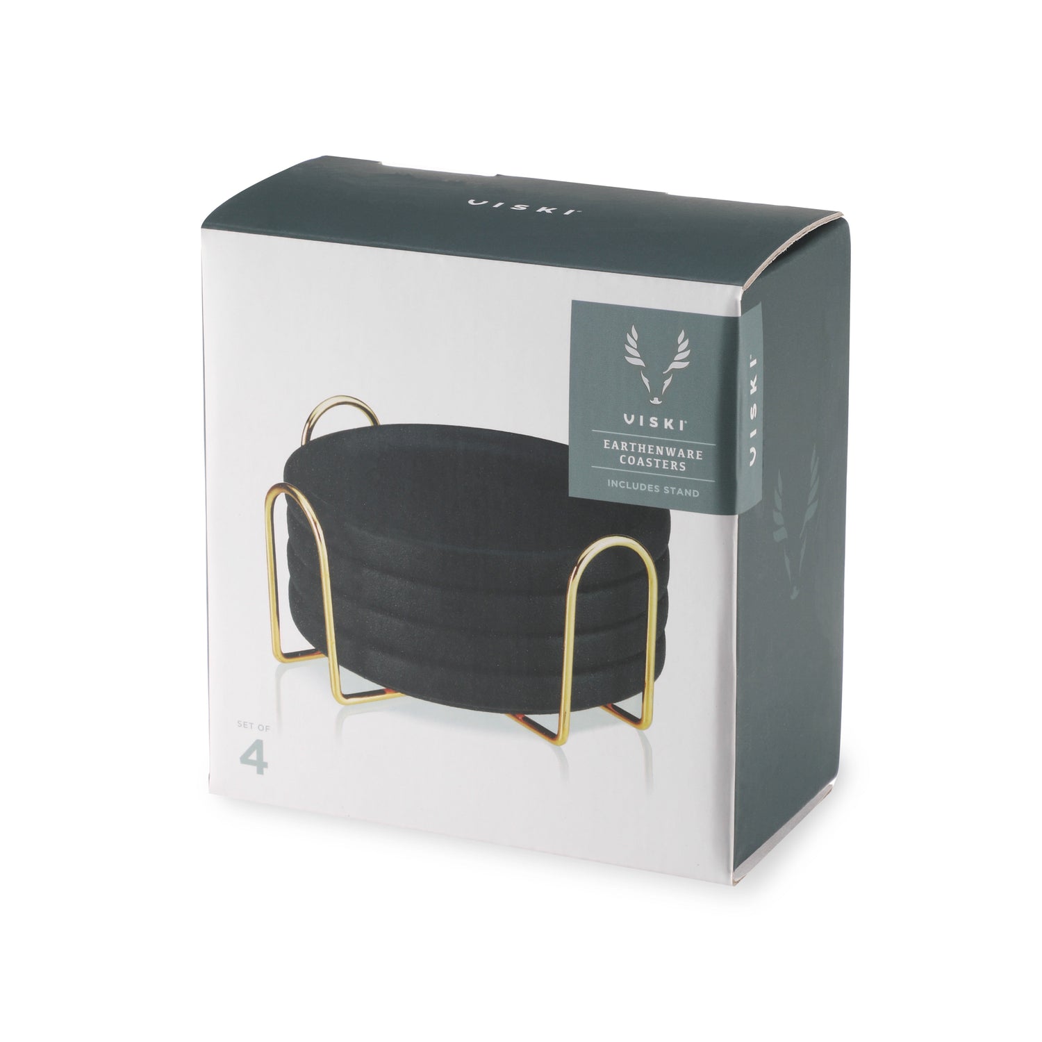 Earthenware Coasters with Stand Set of 4-product_type::coasters-Parc Decor