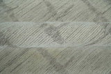 Earthy Modern Stripes Design Custom Made Ivory, Silver and Gray Hand Tufted Rug