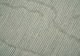 Earthy Neutral Custom Made Hand Tufted Multi Size Woolen Modern Ivory and Beige Area Rug