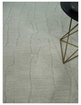 Earthy Neutral Custom Made Hand Tufted Multi Size Woolen Modern Ivory and Beige Area Rug-Area Rug-Parc Decor