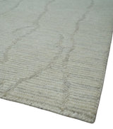 Earthy Neutral Custom Made Hand Tufted Multi Size Woolen Modern Ivory and Beige Area Rug-Area Rug-Parc Decor