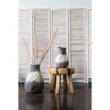 Eclipse Charcoal and Ivory Wool Gourd Basket