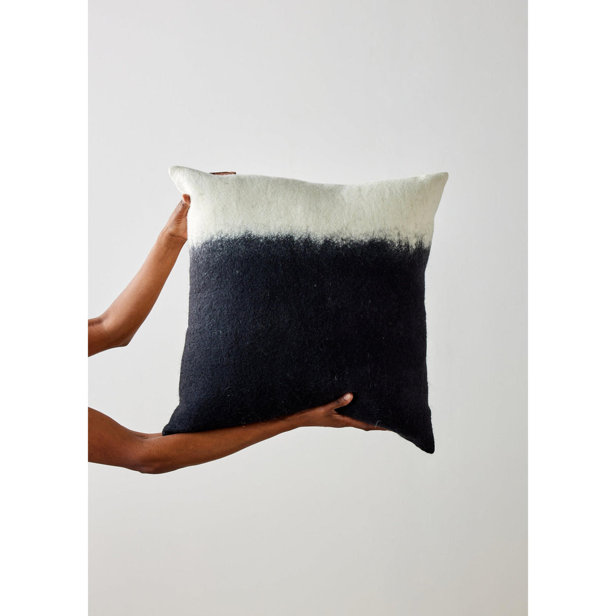 Eclipse Dip-Dyed Organic Wool Throw Pillow
