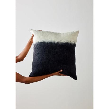 Eclipse Dip-Dyed Organic Wool Throw Pillow