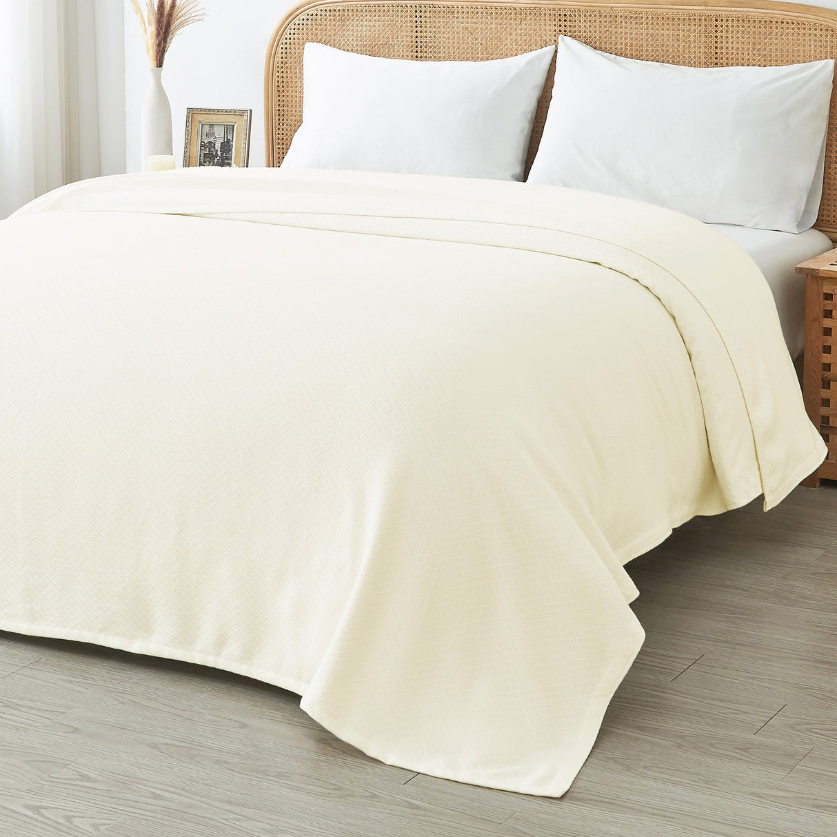 Egyptian Cotton Diamond Blanket-Blanket-Parc Decor