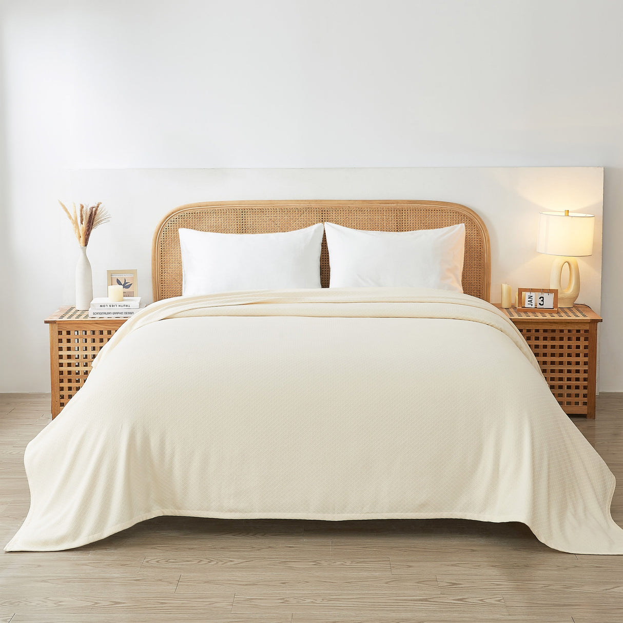 Egyptian Cotton Diamond Blanket-Blanket-Parc Decor