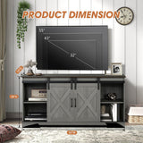 Eira Farmhouse 56-inch TV Stand with Storage Cabinet and Cable Holes, Entertainment Center Console for Living Room, Bedroom-电视柜-Parc Decor