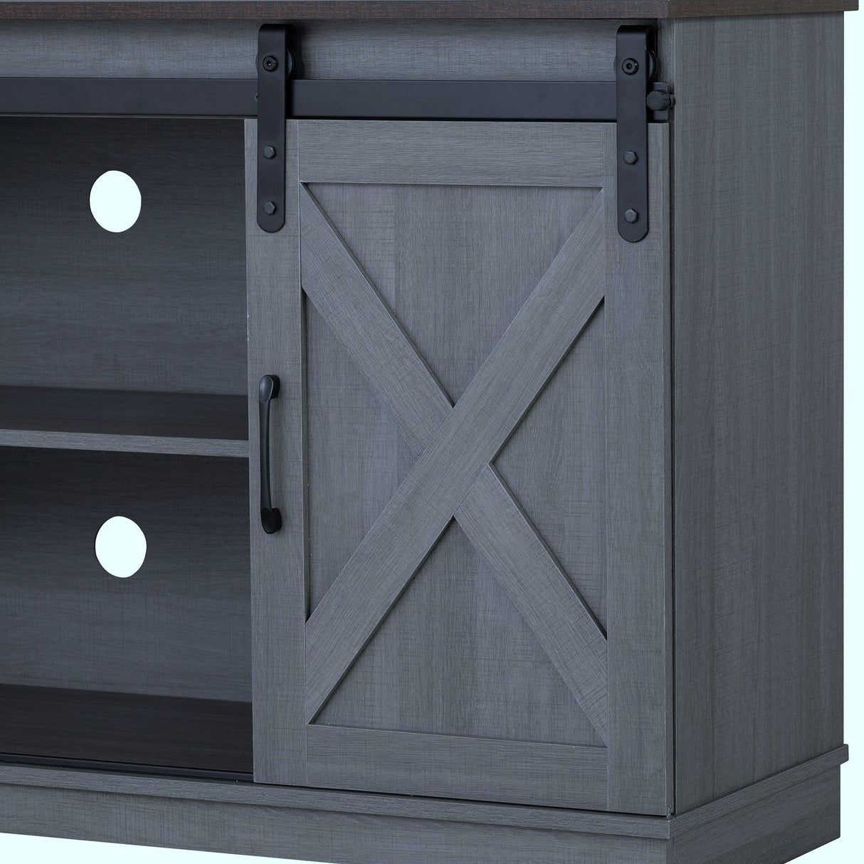 Eira Farmhouse 56-inch TV Stand with Storage Cabinet and Cable Holes, Entertainment Center Console for Living Room, Bedroom-电视柜-Parc Decor