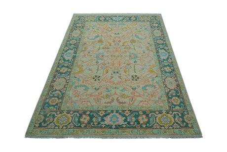Elaine Custom Made Beige Traditional Design Hand Knotted Wool Rug