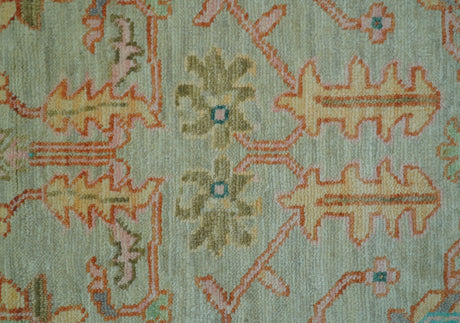 Elaine Custom Made Beige Traditional Design Hand Knotted Wool Rug