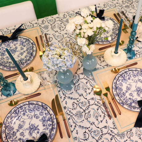 Eleanor Royal Blue Tablecloth-Table Linen-Parc Decor