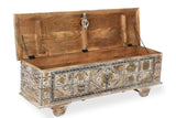 Elephant Wooden Carved Trunk Coffee Table-coffee table-Parc Decor