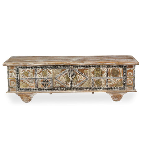 Elephant Wooden Carved Trunk Coffee Table