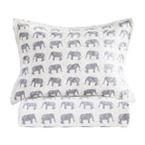 Elephants Cotton Flannel Quilt Set-Quilt-Parc Decor