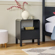Elias Modern Curved-Frame Solid Wood Nightstand-Bedroom-Parc Decor