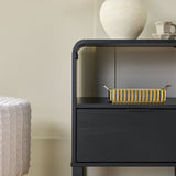 Elias Modern Curved-Frame Solid Wood Nightstand-Bedroom-Parc Decor