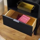 Elias Modern Curved-Frame Solid Wood Nightstand-Bedroom-Parc Decor