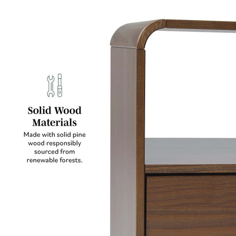 Elias Modern Curved-Frame Solid Wood Nightstand-Bedroom-Parc Decor
