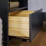 Elias Modern Curved-Frame Solid Wood Nightstand-Bedroom-Parc Decor