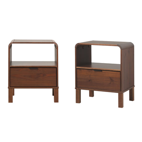 Elias Modern Curved-Frame Solid Wood Nightstand-Bedroom-Parc Decor