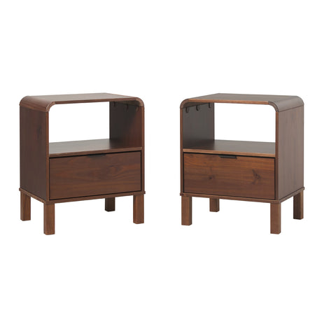 Elias Modern Curved-Frame Solid Wood Nightstand-Bedroom-Parc Decor