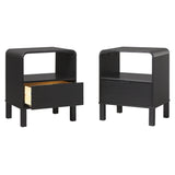 Elias Modern Curved-Frame Solid Wood Nightstand-Bedroom-Parc Decor