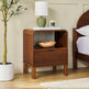 Elias Modern Curved-Frame Solid Wood Nightstand-Bedroom-Parc Decor