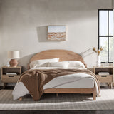Elias Solid Wood Bed with Arched Headboard-Bedroom-Parc Decor