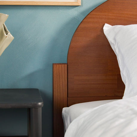 Elias Solid Wood Bed with Arched Headboard-Bedroom-Parc Decor