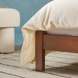 Elias Solid Wood Bed with Arched Headboard-Bedroom-Parc Decor