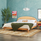 Elias Solid Wood Bed with Arched Headboard-Bedroom-Parc Decor