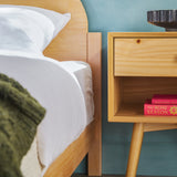 Elias Solid Wood Bed with Arched Headboard-Bedroom-Parc Decor