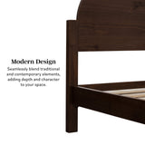 Elias Solid Wood Bed with Arched Headboard-Bedroom-Parc Decor