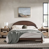 Elias Solid Wood Bed with Arched Headboard-Bedroom-Parc Decor