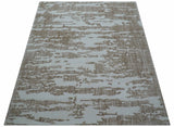 Ella Custom Made Abstract Brown And Ivory Hand Tufted wool rug
