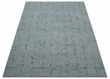 Ella Custom Made Contemporary Gray And Ivory Hand Tufted wool rug