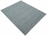 Ella Custom Made Contemporary Gray And Ivory Hand Tufted wool rug