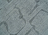Ella Custom Made Contemporary Gray And Ivory Hand Tufted wool rug