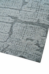 Ella Custom Made Contemporary Gray And Ivory Hand Tufted wool rug