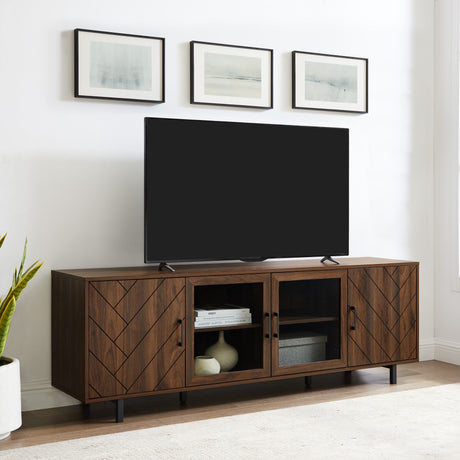 Ella Herringbone TV Stand-Entertainment-Parc Decor